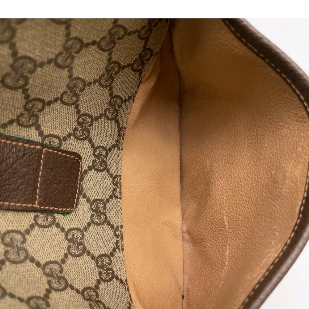 Gucci Sherry Line GG Supreme PVC Leather Brown Shoulder Bag - Picture 11 of 13